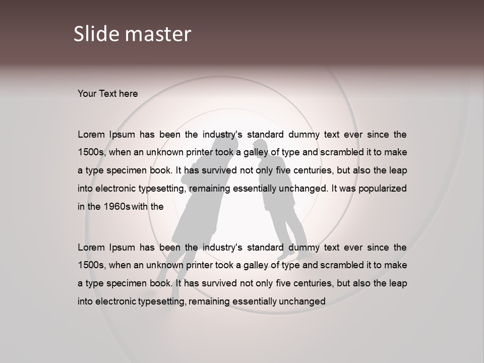 Girl Silhouette Husband PowerPoint Template