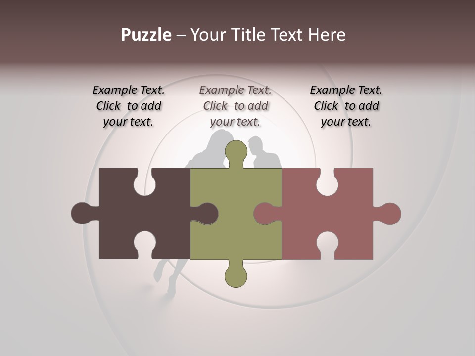 Girl Silhouette Husband PowerPoint Template