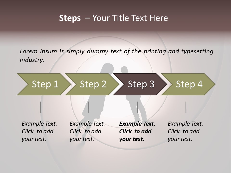 Girl Silhouette Husband PowerPoint Template