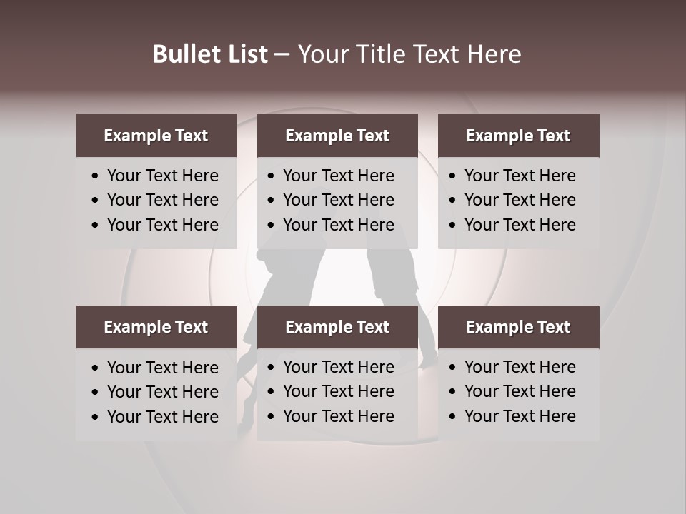 Girl Silhouette Husband PowerPoint Template