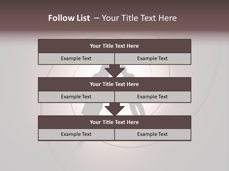 Girl Silhouette Husband PowerPoint Template