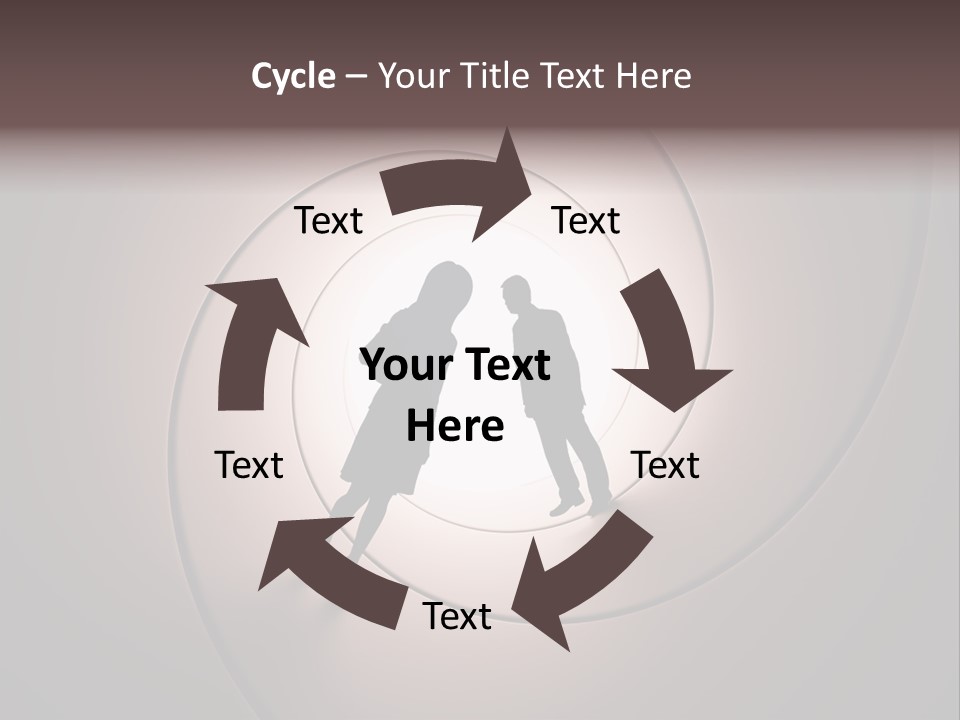 Girl Silhouette Husband PowerPoint Template