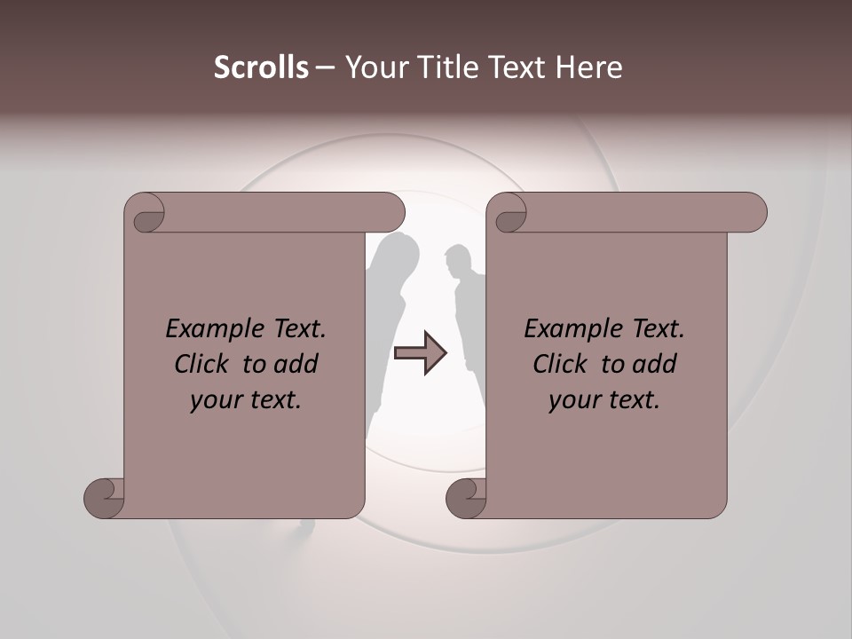 Girl Silhouette Husband PowerPoint Template