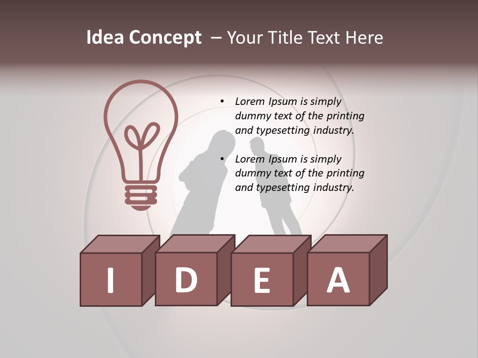 Girl Silhouette Husband PowerPoint Template