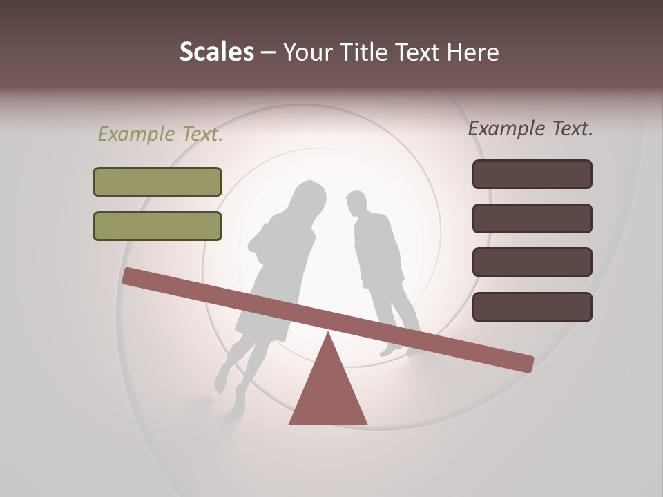 Girl Silhouette Husband PowerPoint Template