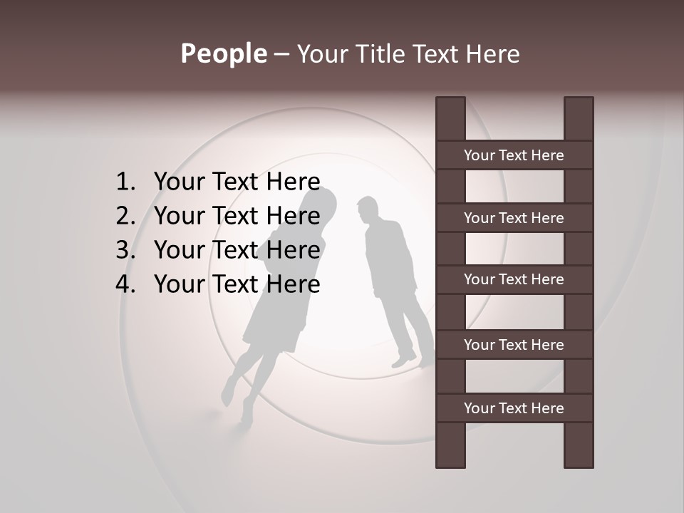 Girl Silhouette Husband PowerPoint Template