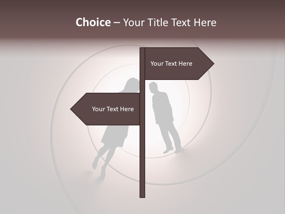 Girl Silhouette Husband PowerPoint Template