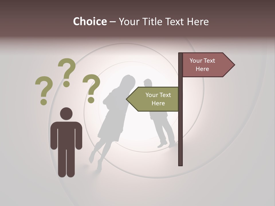 Girl Silhouette Husband PowerPoint Template