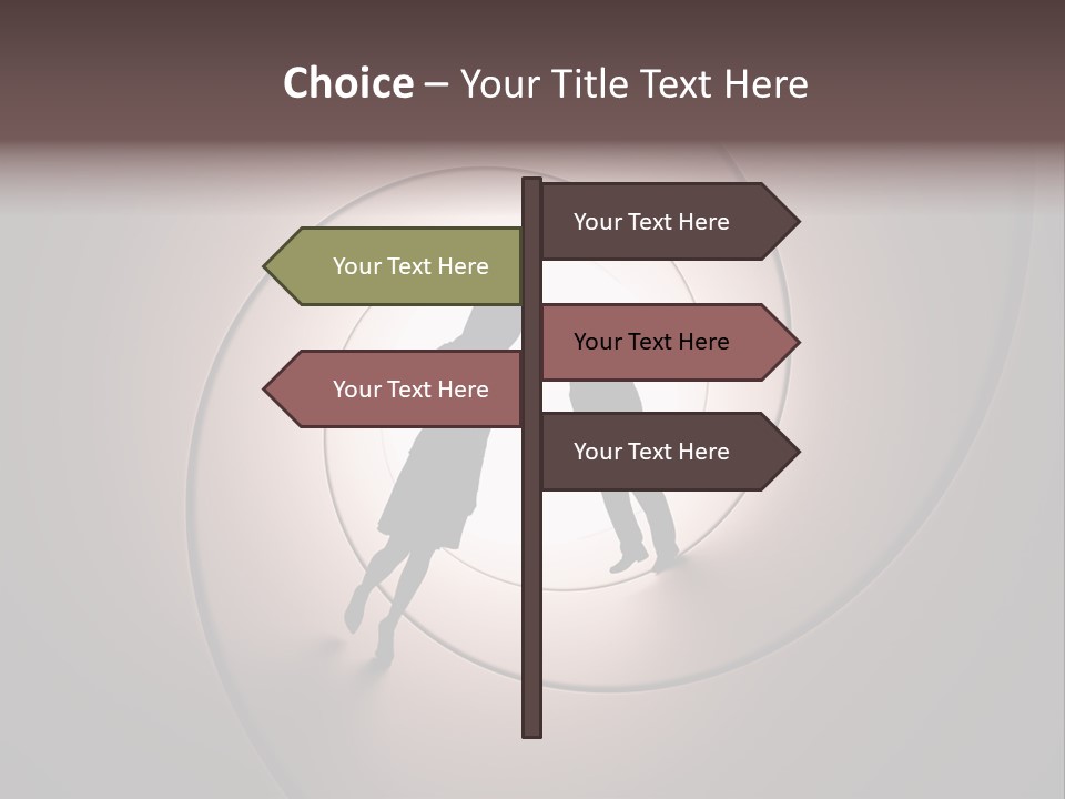 Girl Silhouette Husband PowerPoint Template