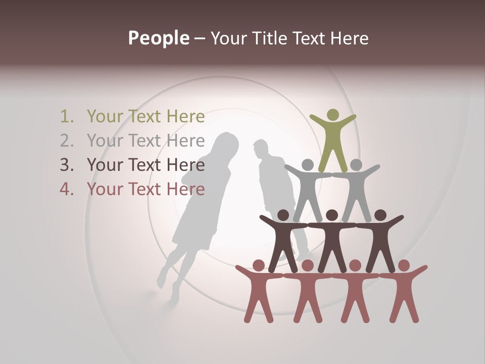 Girl Silhouette Husband PowerPoint Template