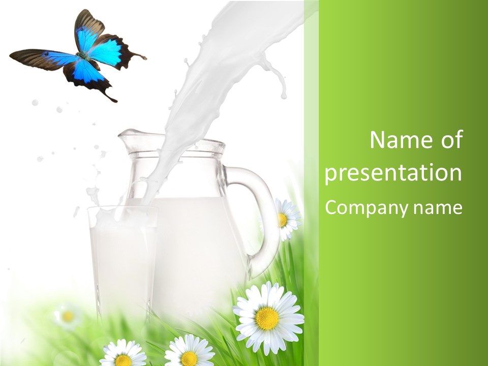 Background Dairy Herb PowerPoint Template