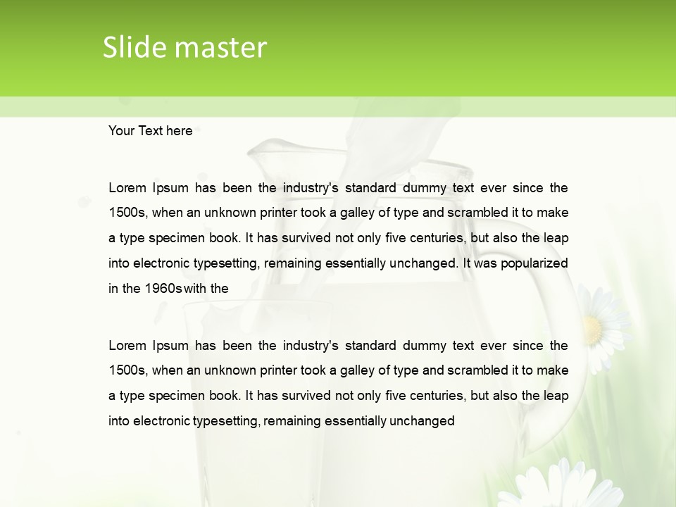 Background Dairy Herb PowerPoint Template