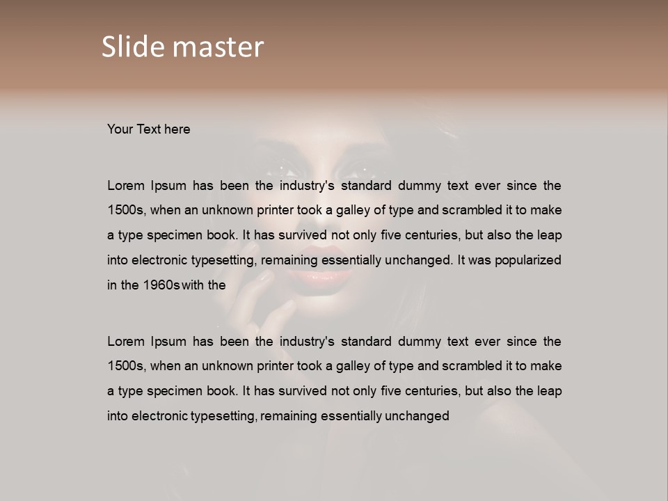 Female Elegant Smile PowerPoint Template