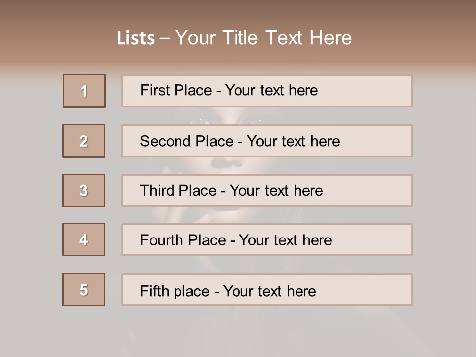 Female Elegant Smile PowerPoint Template
