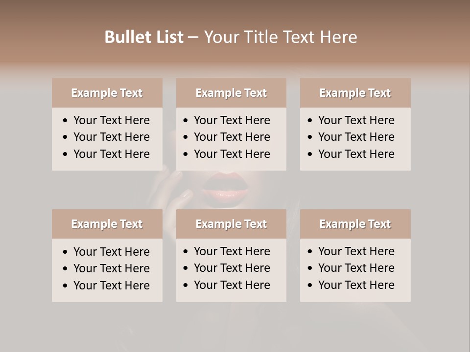 Female Elegant Smile PowerPoint Template