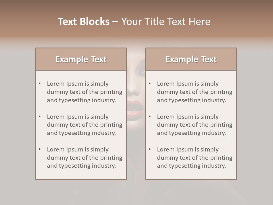 Female Elegant Smile PowerPoint Template