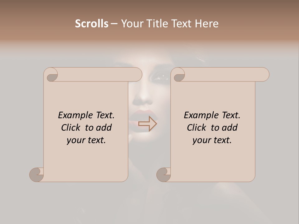 Female Elegant Smile PowerPoint Template