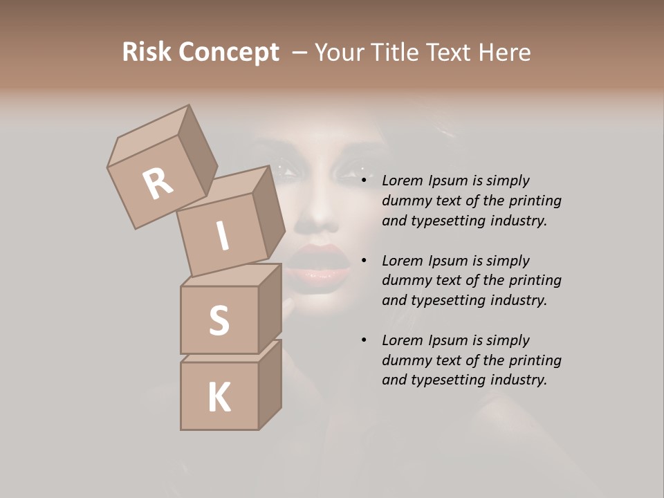 Female Elegant Smile PowerPoint Template