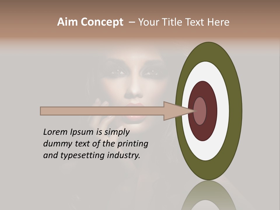 Female Elegant Smile PowerPoint Template