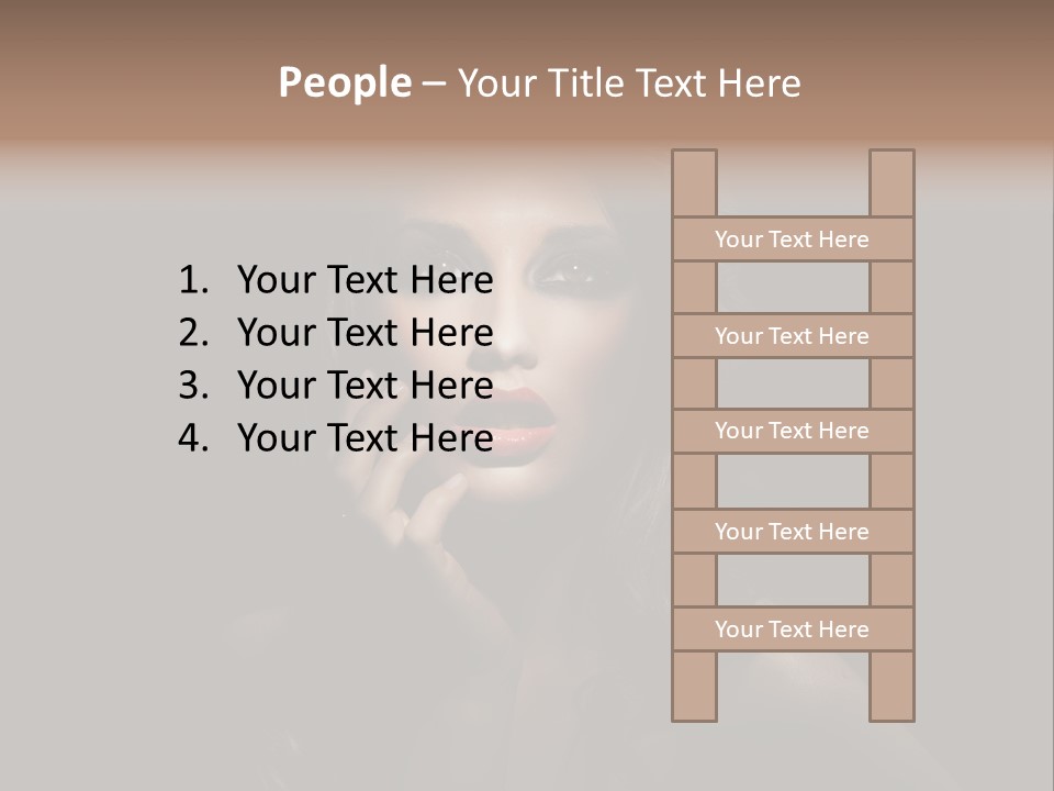 Female Elegant Smile PowerPoint Template