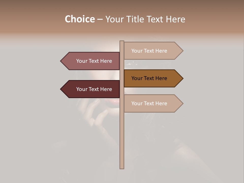 Female Elegant Smile PowerPoint Template
