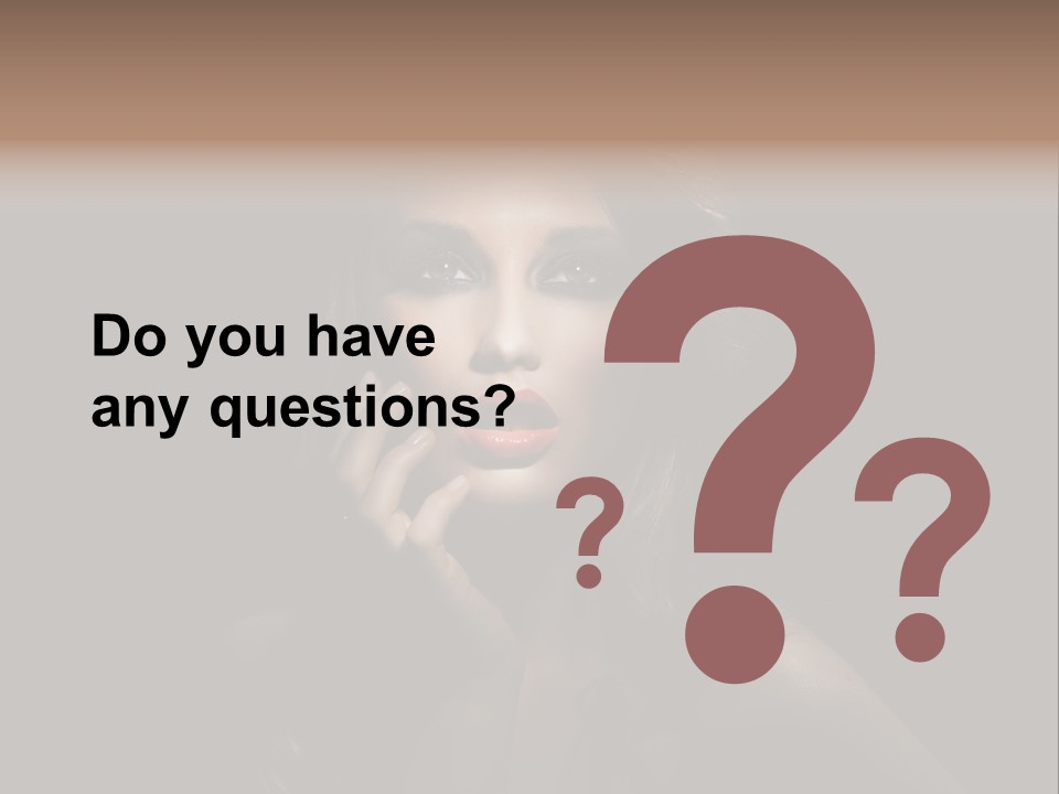 Female Elegant Smile PowerPoint Template