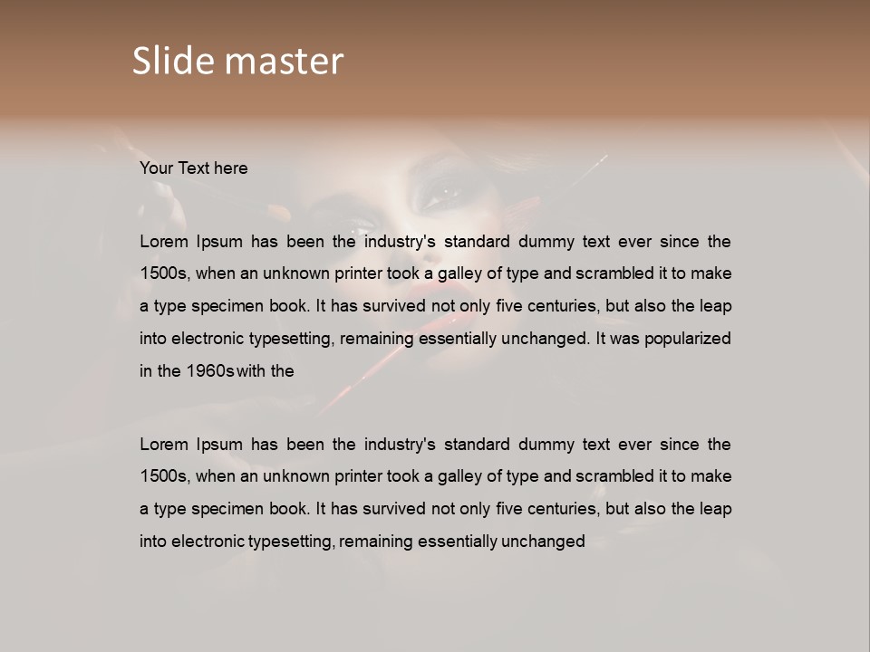 Set Rouge Makeup PowerPoint Template