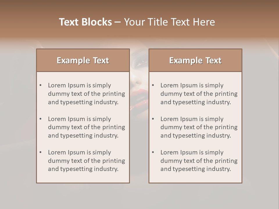 Set Rouge Makeup PowerPoint Template