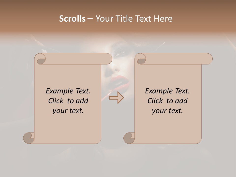 Set Rouge Makeup PowerPoint Template