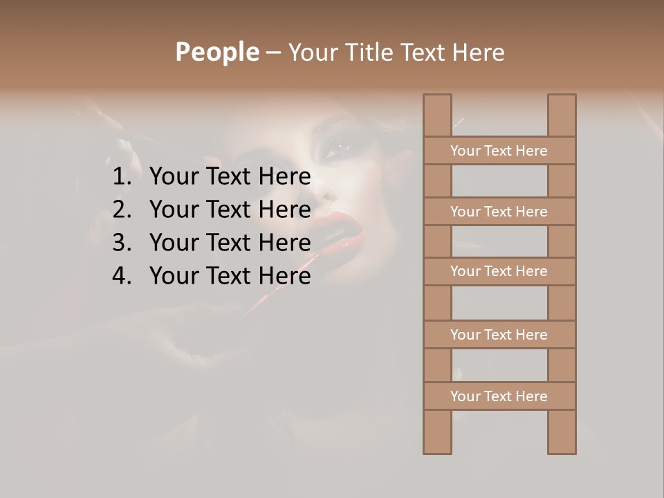 Set Rouge Makeup PowerPoint Template