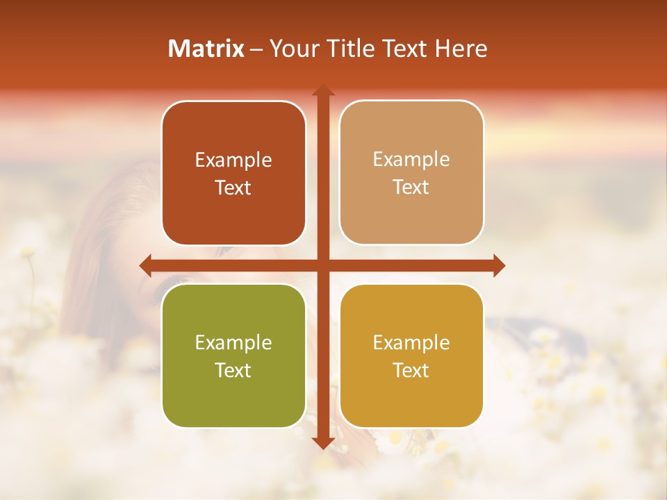Laying In Grass Sunset Pretty PowerPoint Template
