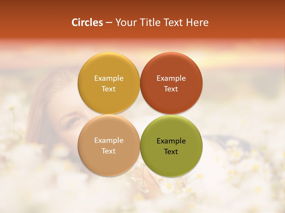 Laying In Grass Sunset Pretty PowerPoint Template