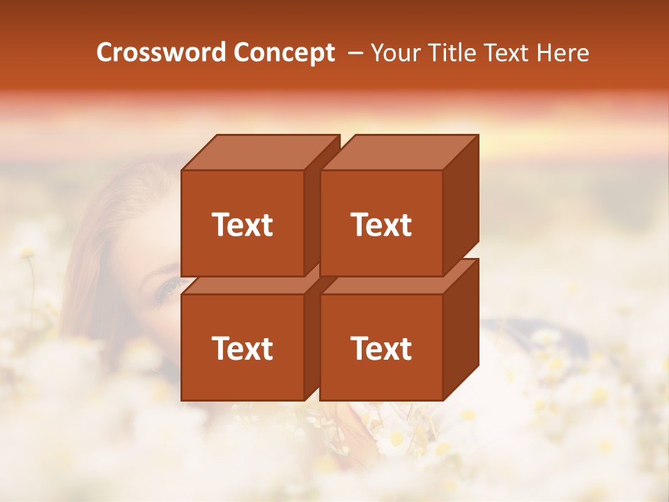 Laying In Grass Sunset Pretty PowerPoint Template