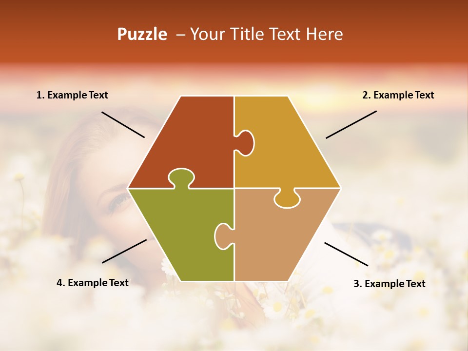 Laying In Grass Sunset Pretty PowerPoint Template