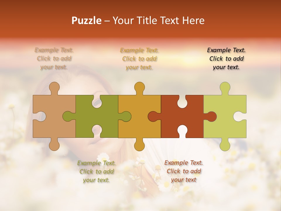 Laying In Grass Sunset Pretty PowerPoint Template