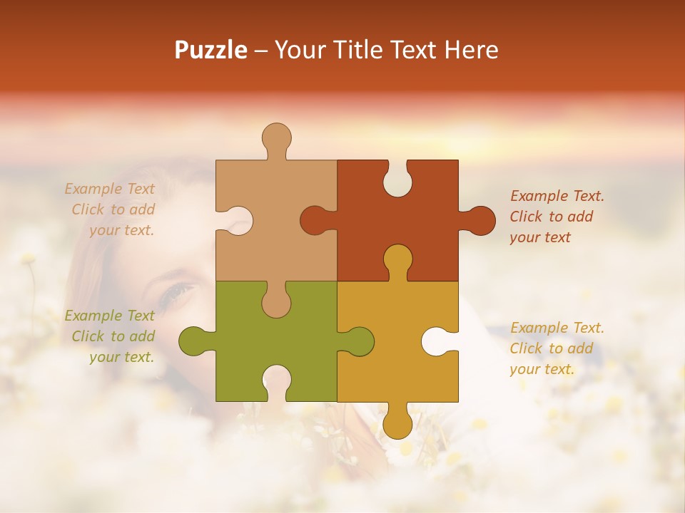 Laying In Grass Sunset Pretty PowerPoint Template