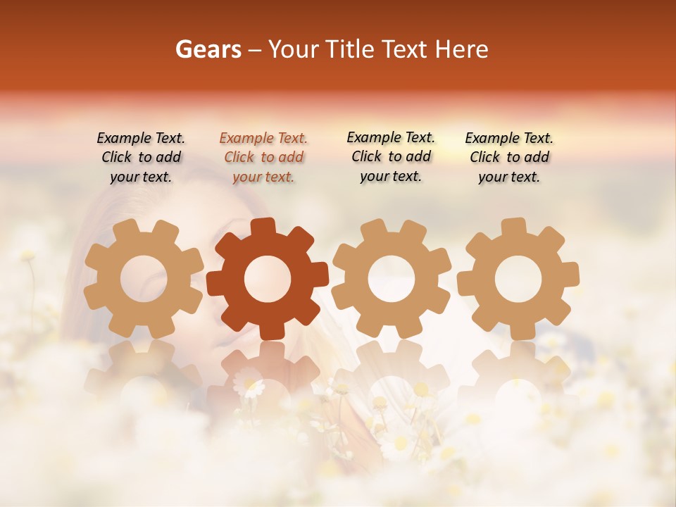 Laying In Grass Sunset Pretty PowerPoint Template