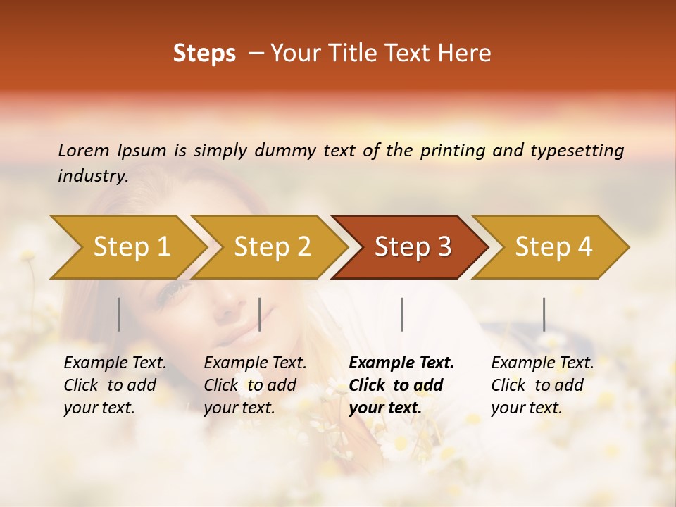 Laying In Grass Sunset Pretty PowerPoint Template