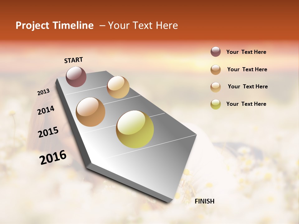 Laying In Grass Sunset Pretty PowerPoint Template