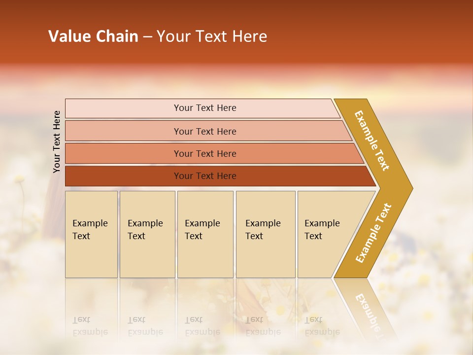 Laying In Grass Sunset Pretty PowerPoint Template