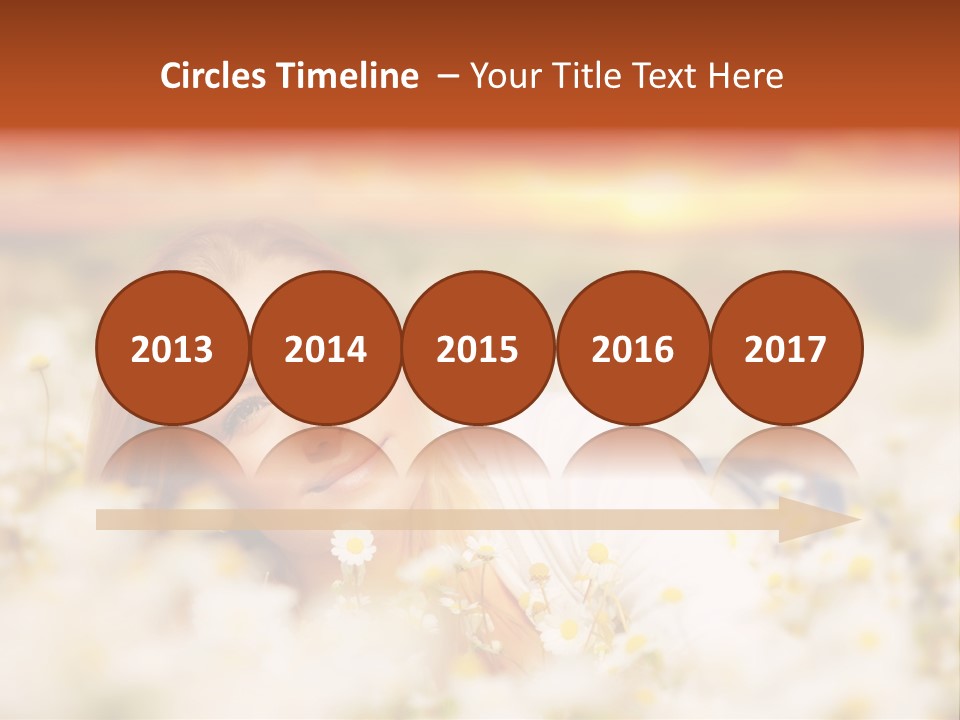 Laying In Grass Sunset Pretty PowerPoint Template