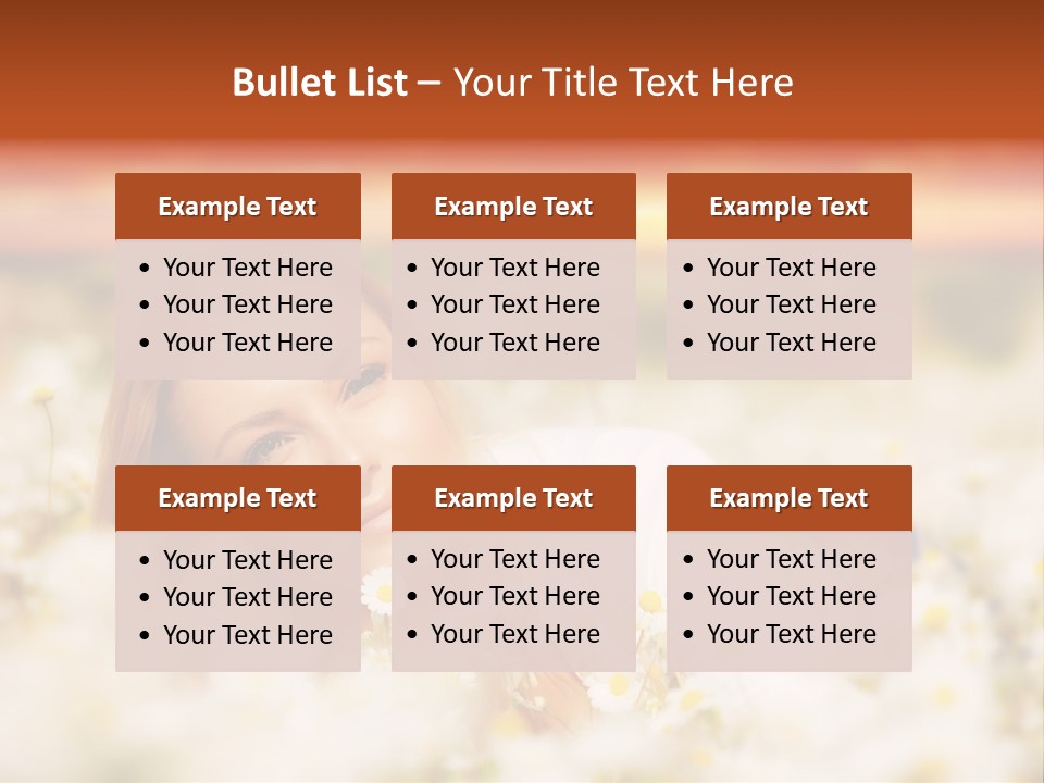 Laying In Grass Sunset Pretty PowerPoint Template