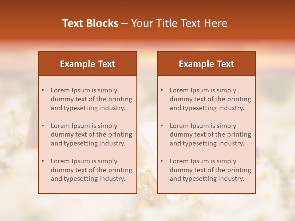 Laying In Grass Sunset Pretty PowerPoint Template
