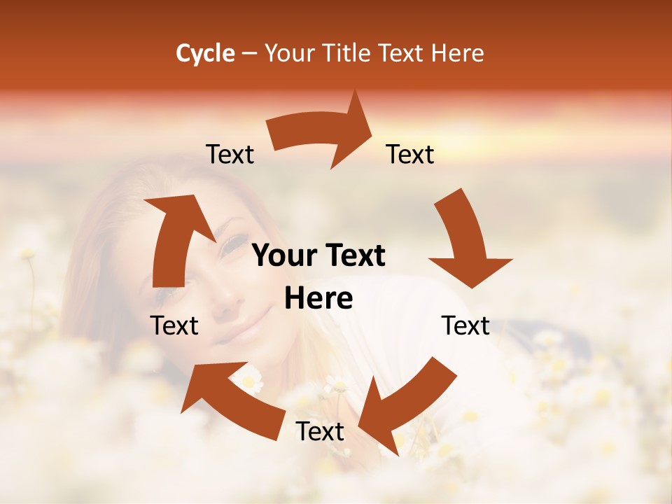 Laying In Grass Sunset Pretty PowerPoint Template