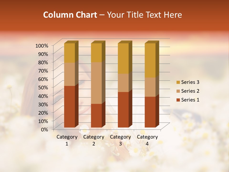 Laying In Grass Sunset Pretty PowerPoint Template