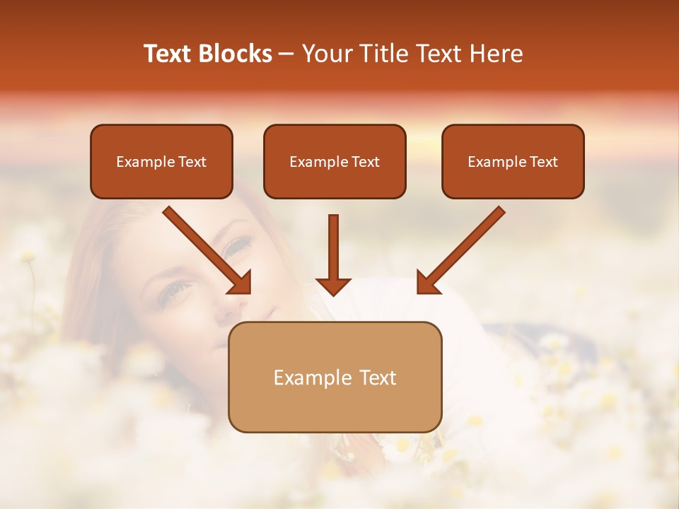 Laying In Grass Sunset Pretty PowerPoint Template