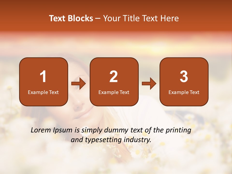 Laying In Grass Sunset Pretty PowerPoint Template