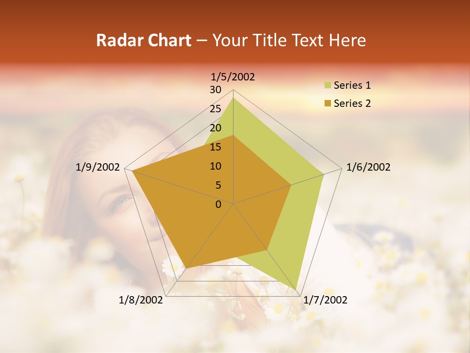 Laying In Grass Sunset Pretty PowerPoint Template