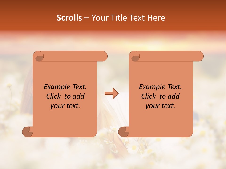 Laying In Grass Sunset Pretty PowerPoint Template