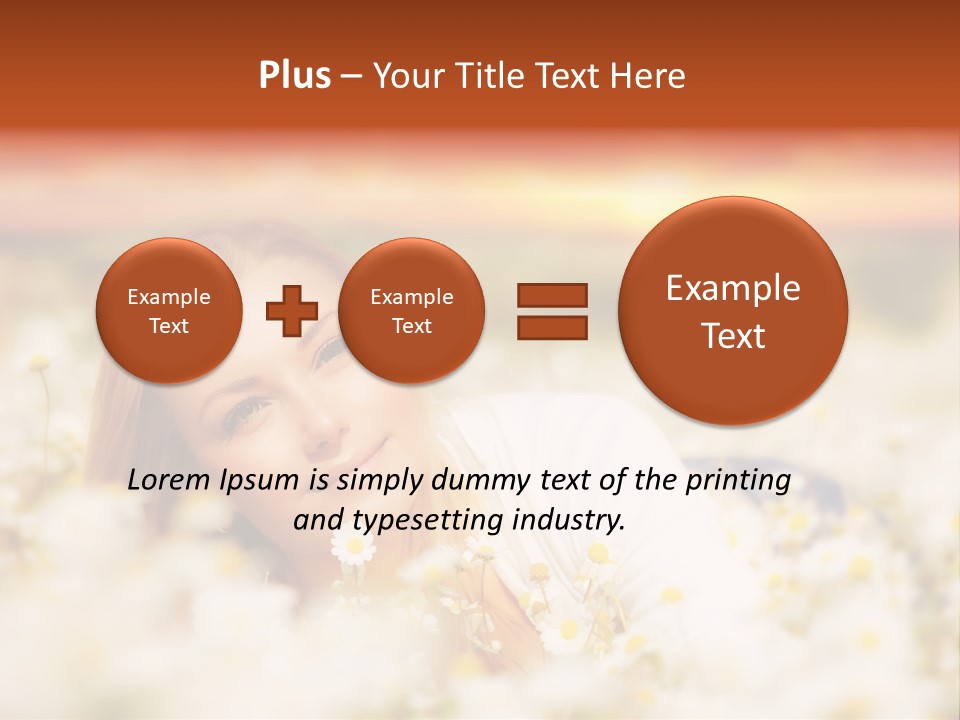 Laying In Grass Sunset Pretty PowerPoint Template